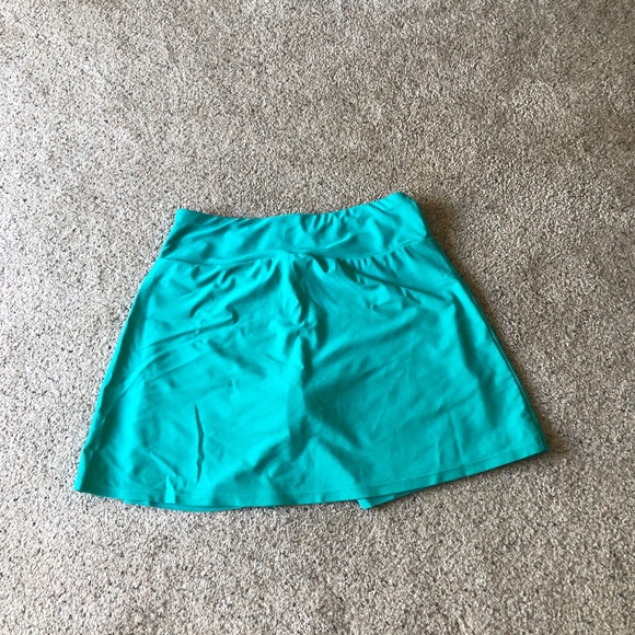 Calypsa Swim Skort - Teal - M - Modest - Picture 7 of 8